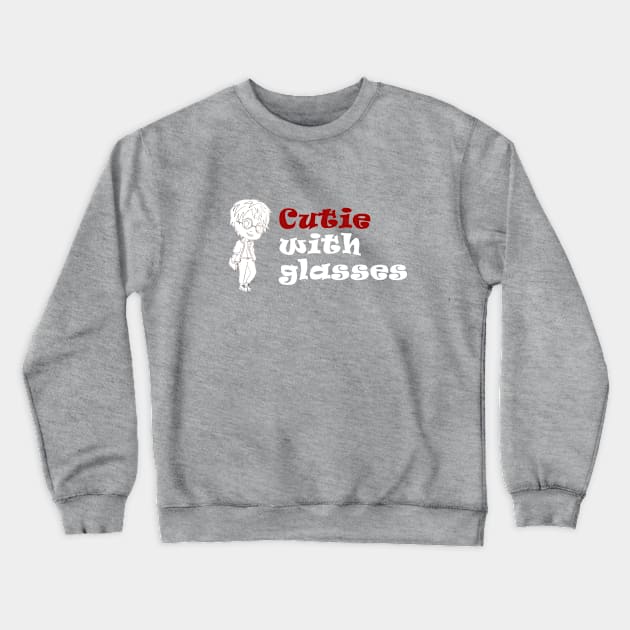 cute with glasses Crewneck Sweatshirt by loulousworld